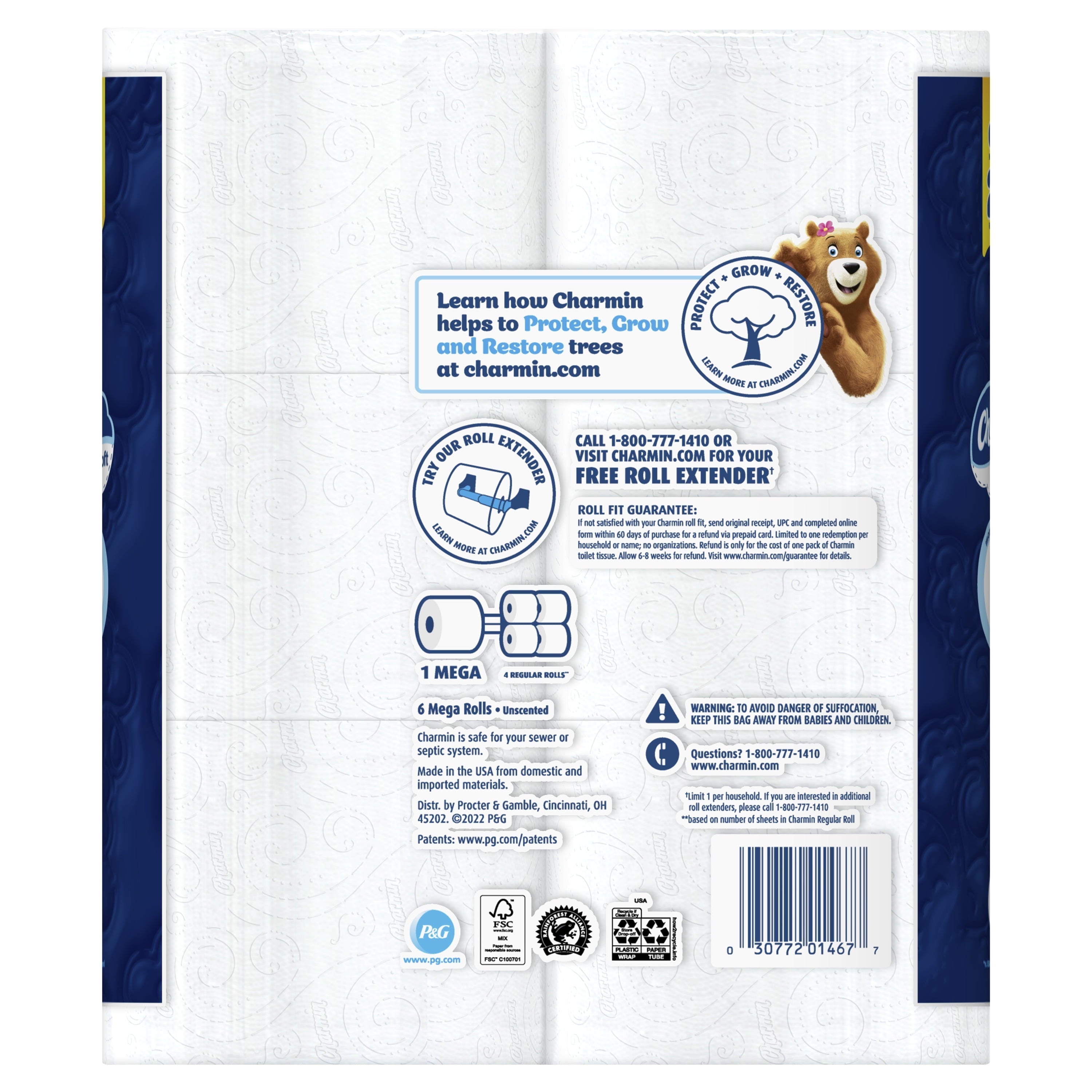 Charmin Ultra Soft Toilet Paper, 6 Mega Rolls