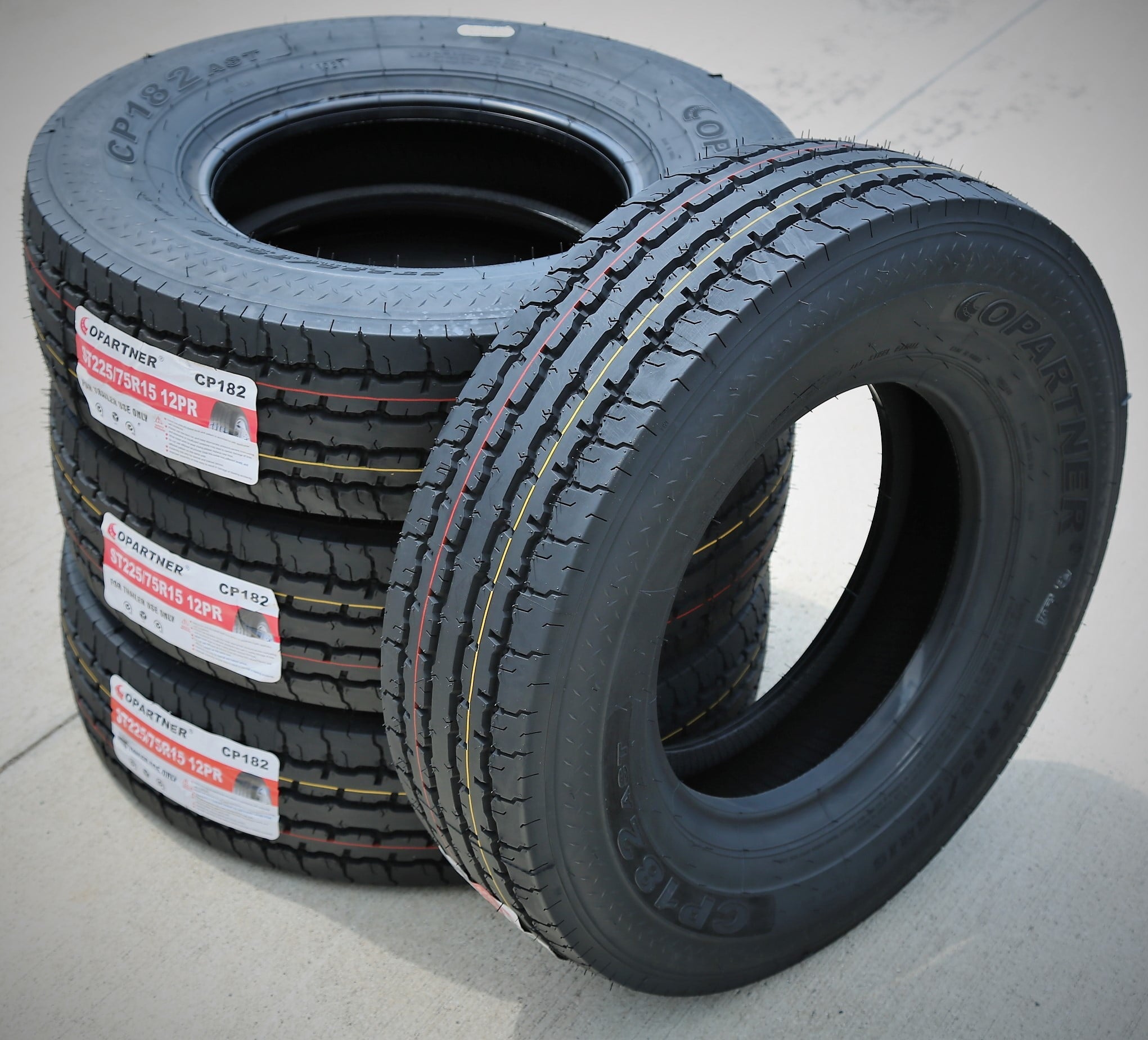 Copartner CP182 All Steel ST 225/75R15 Load F 12 Ply Trailer Tire