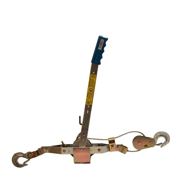 4,000 lb. 2-Ton Capacity 6 ft. Max Lift 30:1 Leverage Winch Puller Come Along Tool with 6 ft. of Cable Included