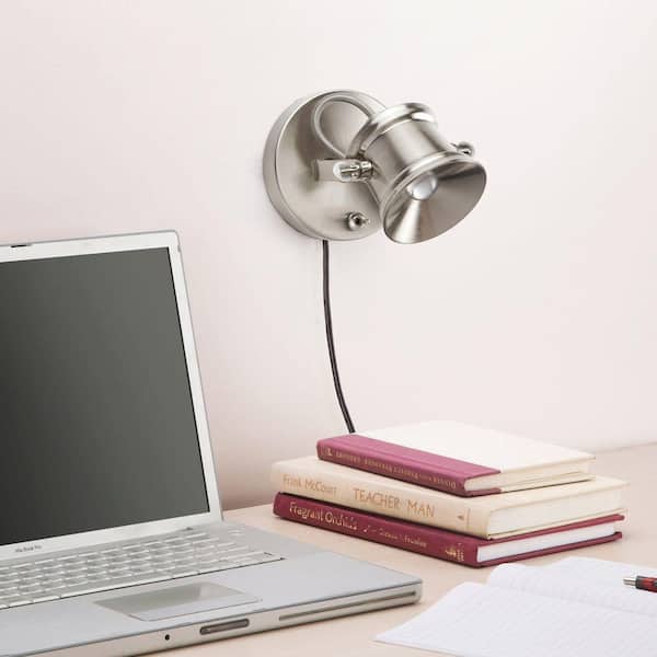 5.1 in. Brushed Nickel Integrated LED Spotlight Desk Lamp