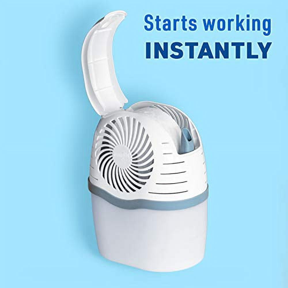 damprid dr drop container + 2 fs tabs-sioc moisture absorber, 2 count, white, 15 ounces