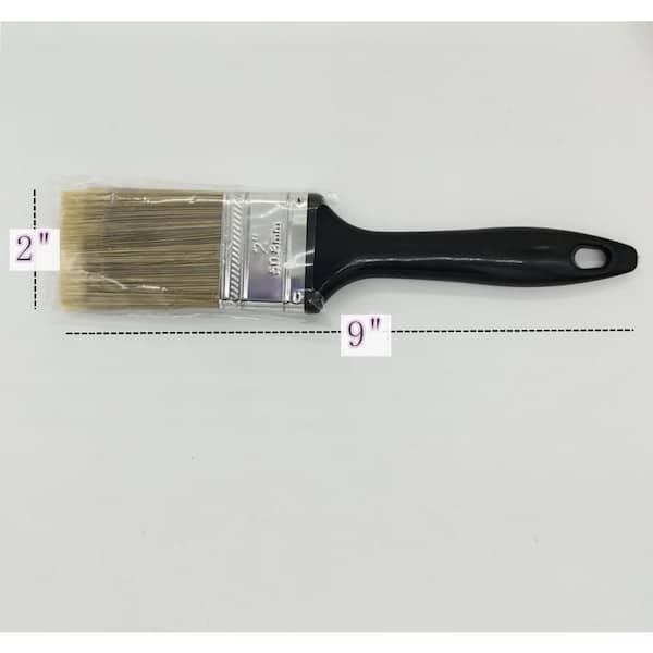 2 inch paint brush, flat paint brush professional paint tool with plastic handle. 10pcs pack