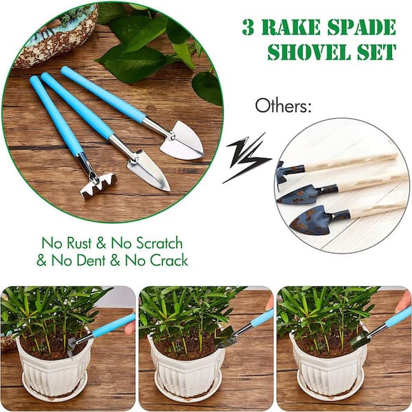 19-Piece Garden Tool Set Mini Transplanting Tools Miniature Succulent Hand Tool Set