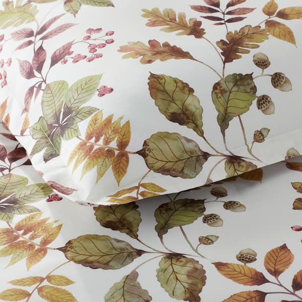 Legends Hotel Fall Leaves Wrinkle-Free Multi Sateen King Sham