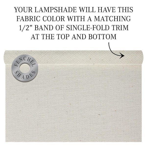 18 in. Top Diameter x 18 in. Bottom Diameter x 11 in. H Linen Beige Homespun Drum Lamp Shade