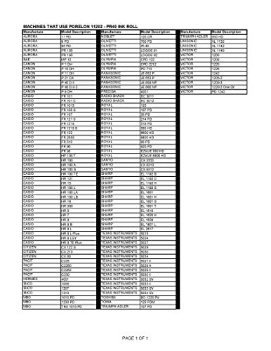 Porelon 11202 PR40 Calculator Ink Roll, 1-Pack
