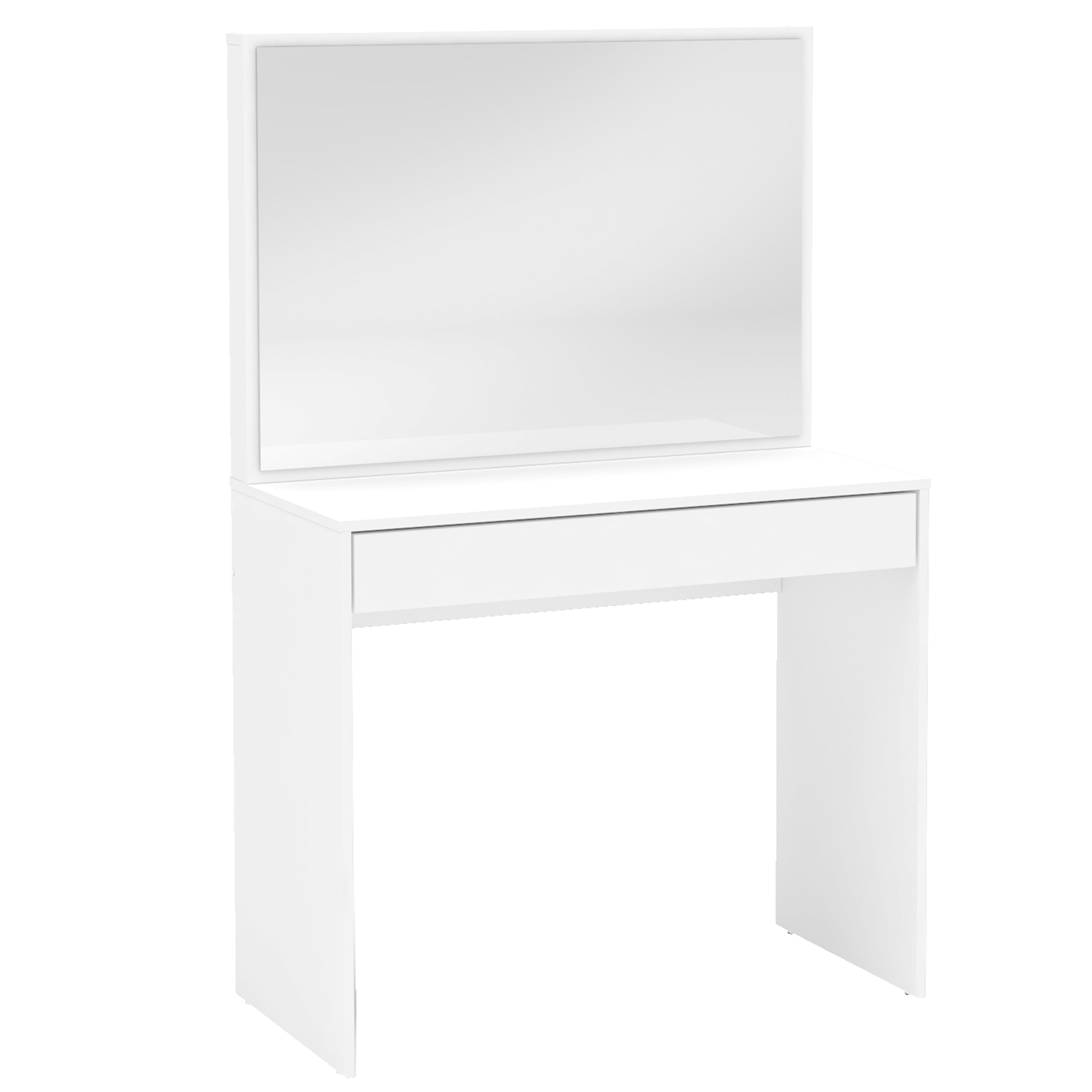 Polifurniture Virginia Modern Vanity Table, White Finish