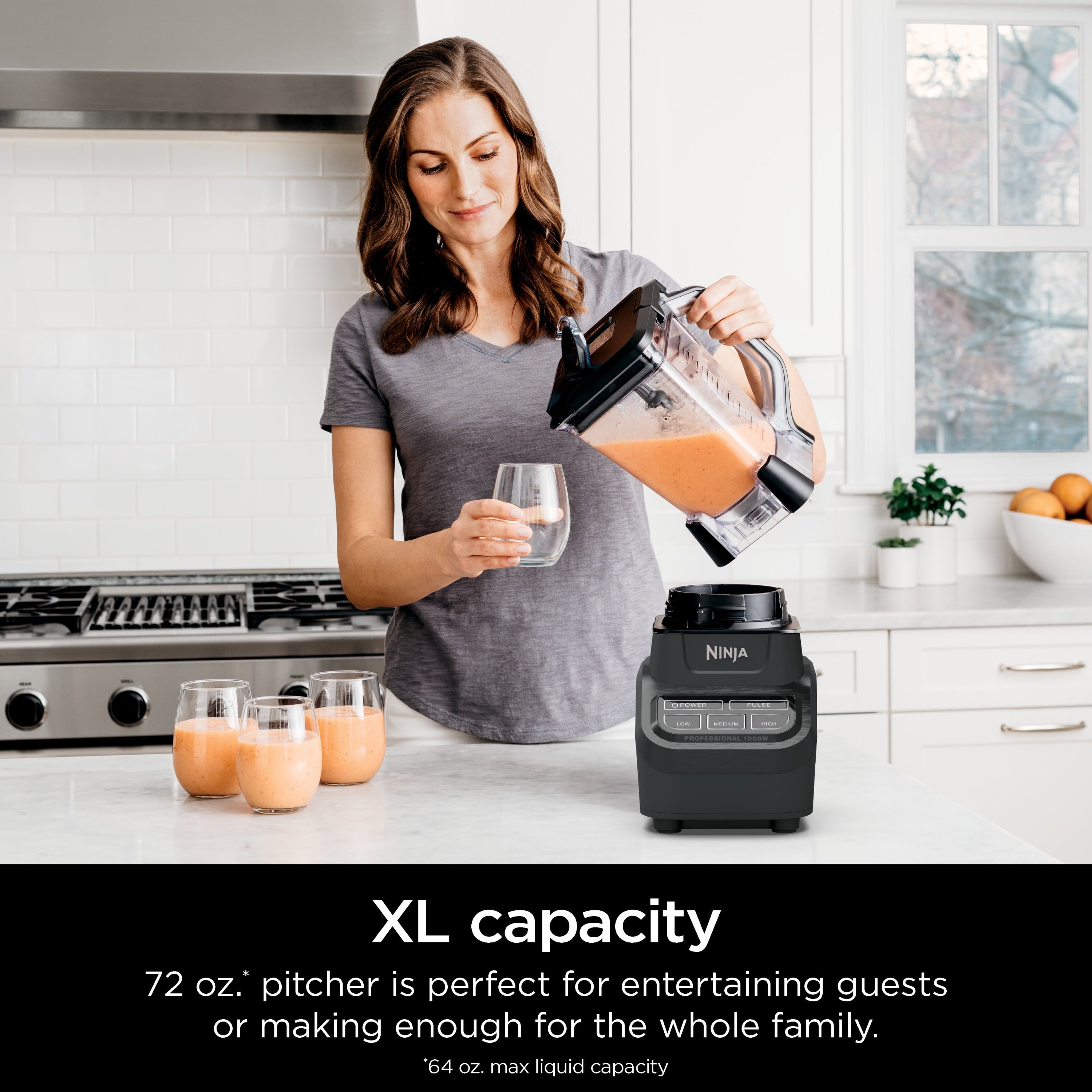 Ninja® Professional Blender 72 oz.* XL Total Crushing® Pitcher, 1000 Watt Power