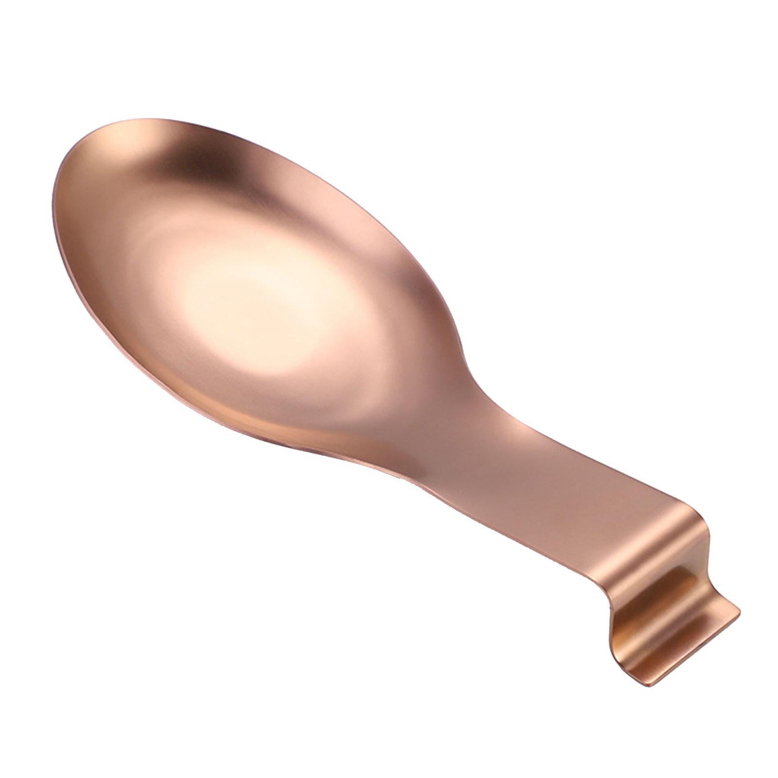 Spoon Holder Kitchen Utensils Accs Spoon Rest for Bar Coffee Station Cooking Rose Gold