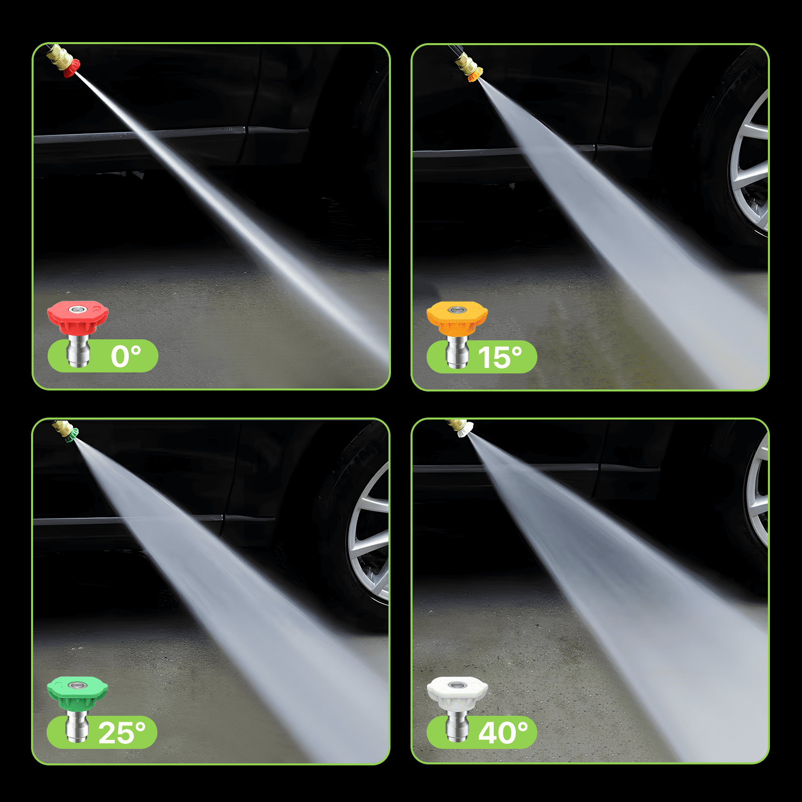 Magshion Electric Pressure Washer, 2180 PSI, Max. 1.5 GPM Power Washer with 19.5 ft Hose, 4 Nozzles, Foam Cannon and Hose Reel, for Patios Cars Fences Driveways, Green