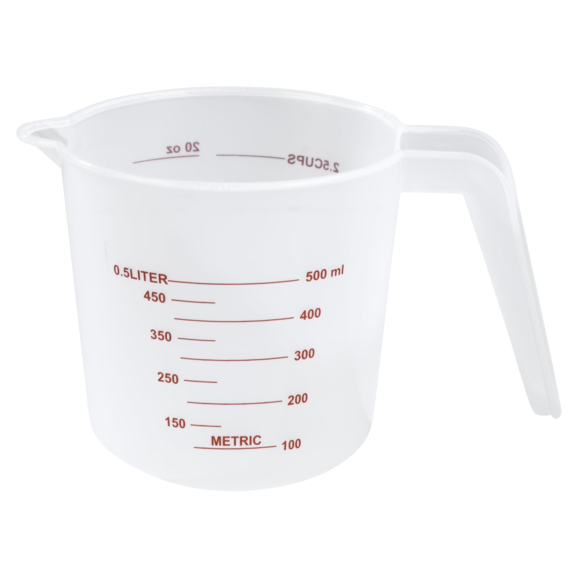 Mainstays 3-Piece Plastic Measuring Cups Set with Spouts, Clear