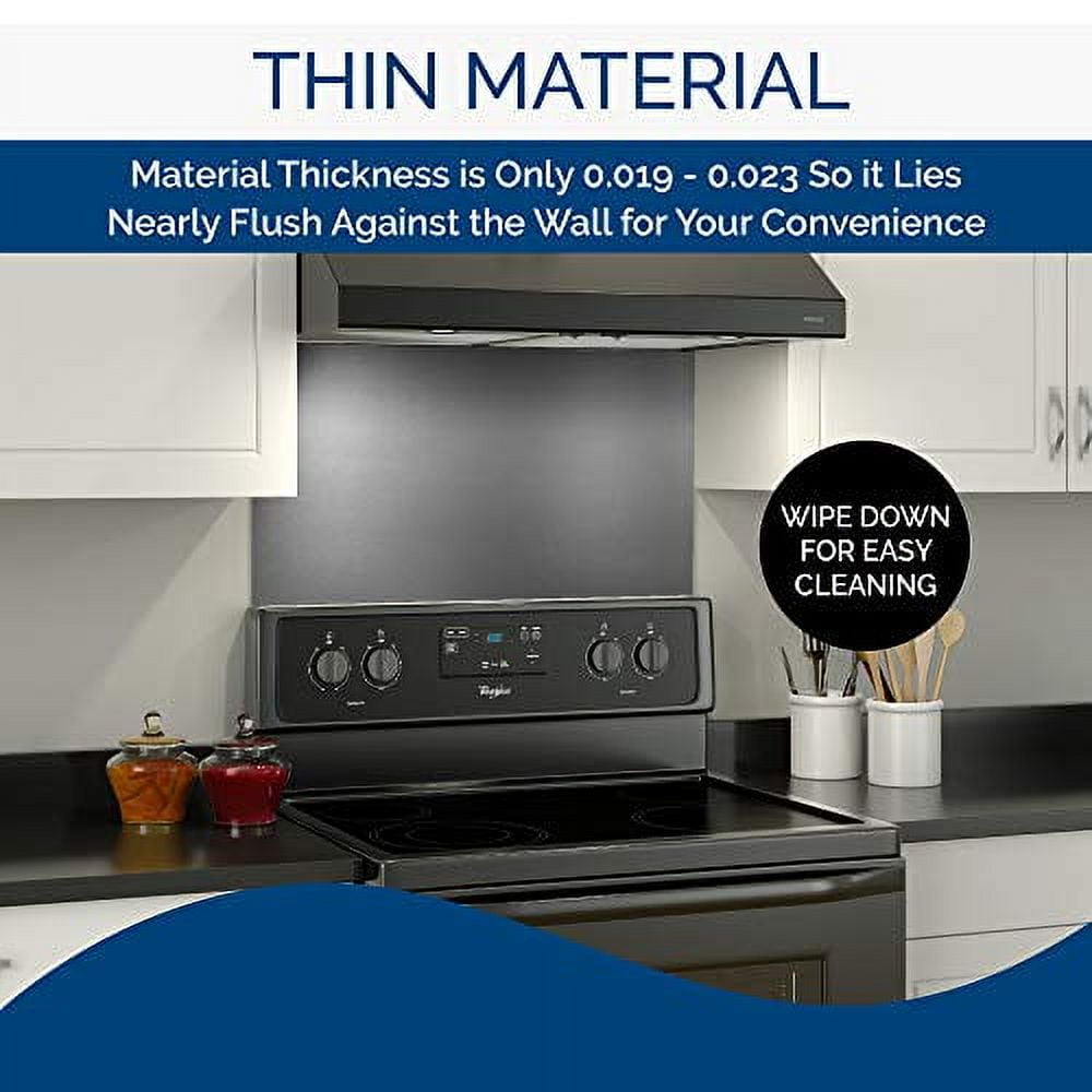 Broan Backsplash Range Hood Wall Shield for Kitchen, Reversible Stainless Steel, 24