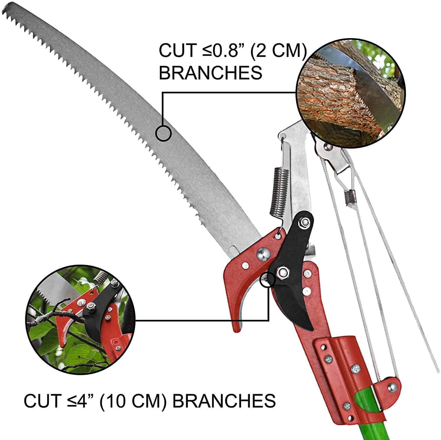 Techtongda New 26 Feet Tree Saw Pruner Tree Branch Trimmer Cutter Loppers Hand Pole Saws Free Shipping