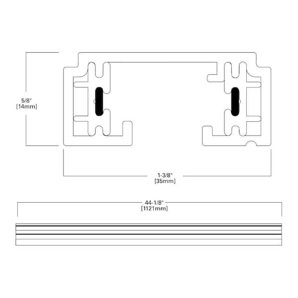 4 ft. White Lazer Single Circuit Track