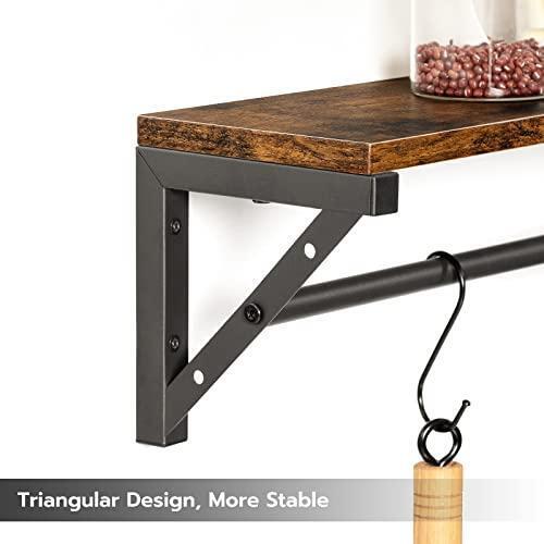 HOOBRO Bakers Rack with Floating Shelf, Microwave Stand with Shelves, Versatile