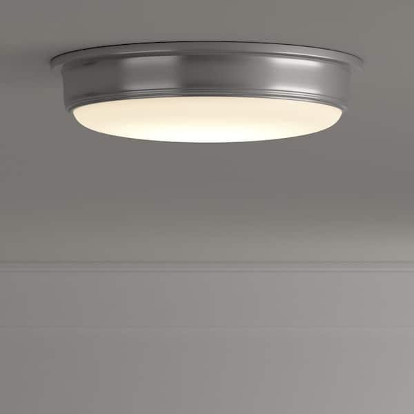 Savannah 13 in. Brushed Nickel Selectable LED Flush Mount