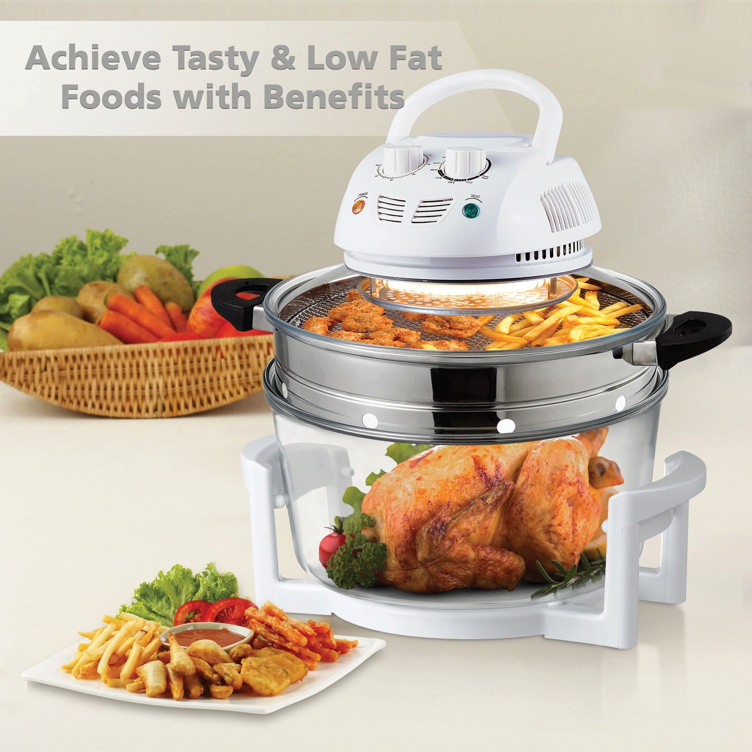Nutrichef Halogen Oven Air-fryer/infrared Convection Cooker