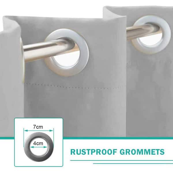 Patio Outdoor Thick Waterproof Fabric Heavy Duty Indoor Panel 50 in W x 108 in L , Grey