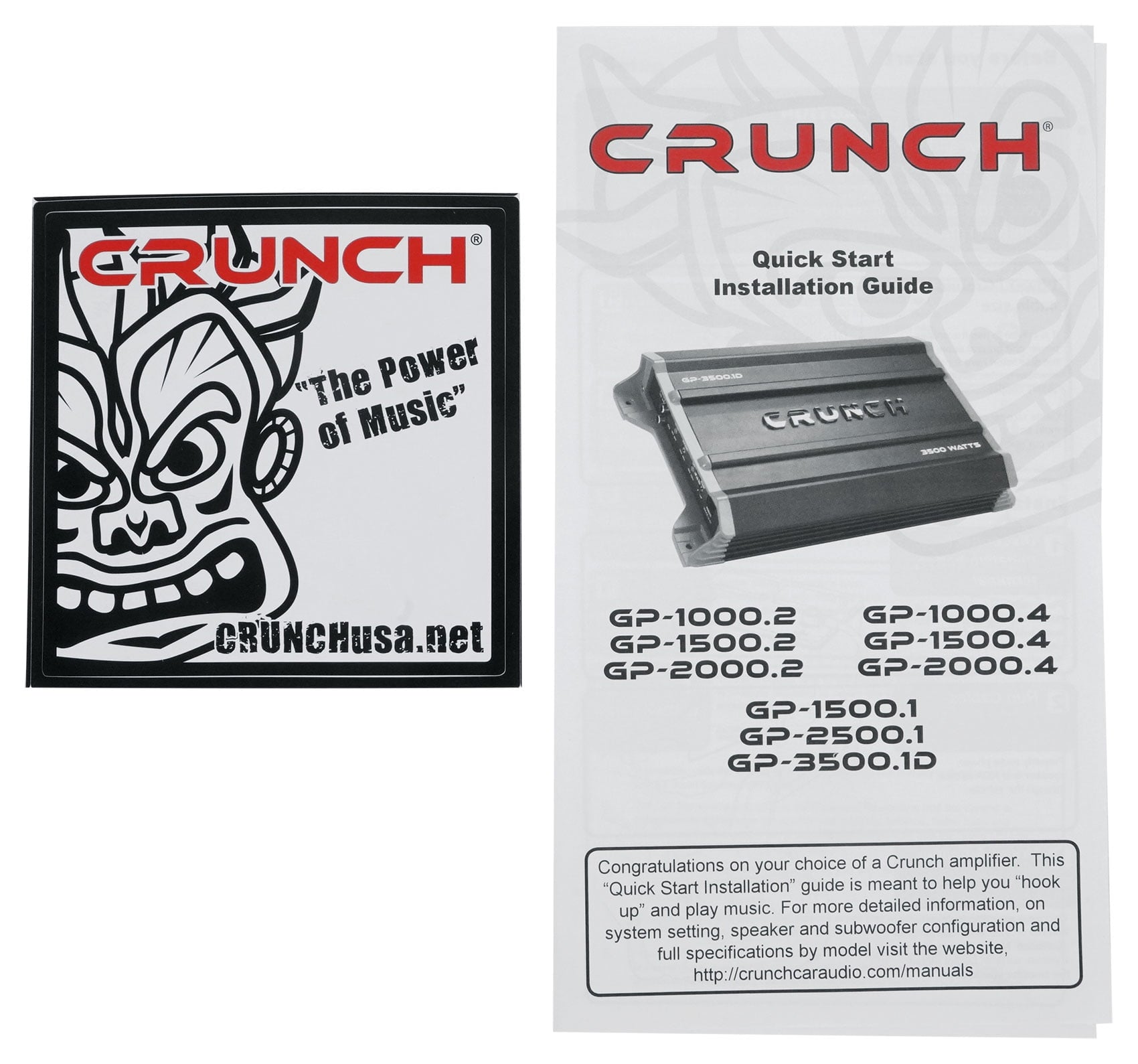 Crunch GP-2000.2 Ground Pounder 2000 Watt 2-Channel Amplifier Car Stereo Amp