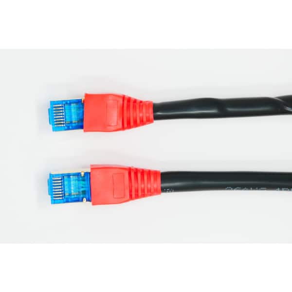 100 ft. CAT 7 S/FTP Ethernet Cable - 26 AWG, 10 Gbps, Gold Plated Contacts, RJ45, 99.99% OFC Copper, Black