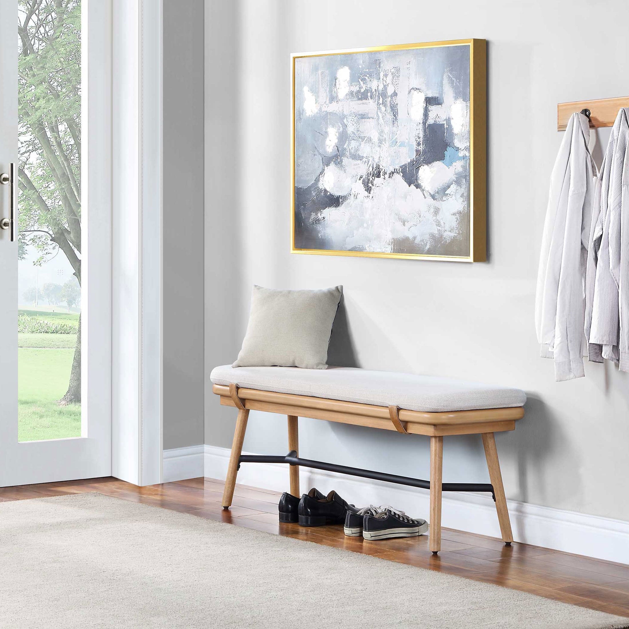 Better Homes & Gardens Springwood  Dining Bench, Light Honey