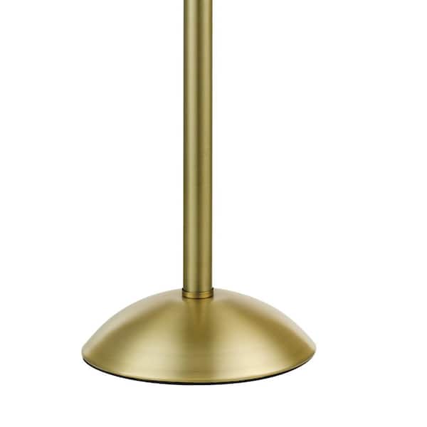 Haydel 21 in. 2-Light Matte Brass Table Lamp