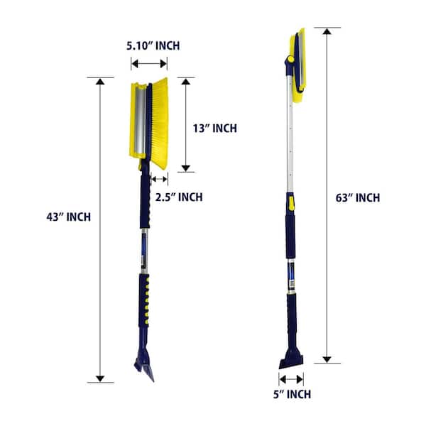 Ultra-Duty Telescopic 43 in.- 63 in. Snow Brush (2-Pack)