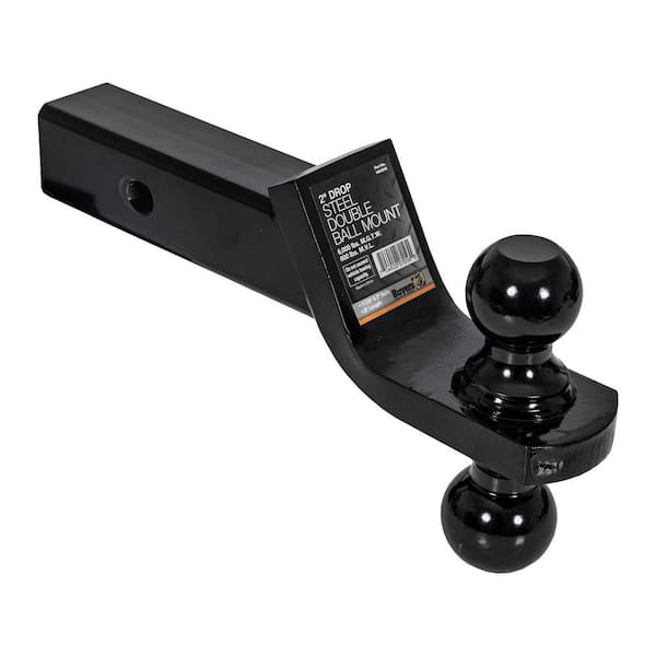 1-7/8 in. and 2 in. Towing Ball Mount with Dual Balls in Black