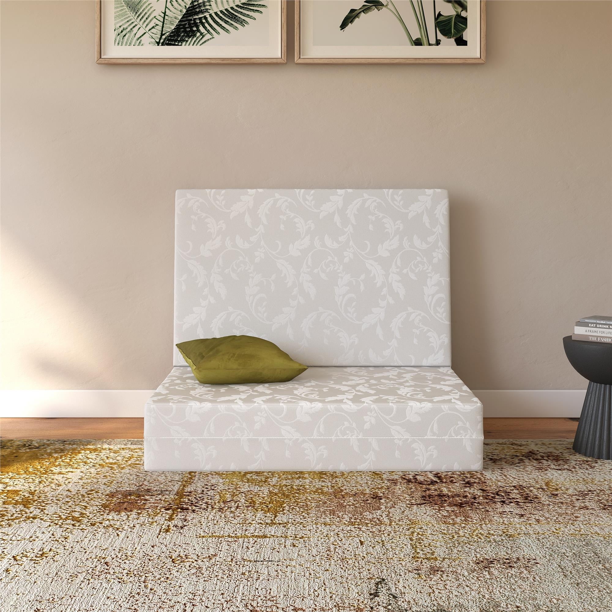 Aries 4-Inch Tri Folding Mattress with Carry Bag and Washable Cover, Twin Size