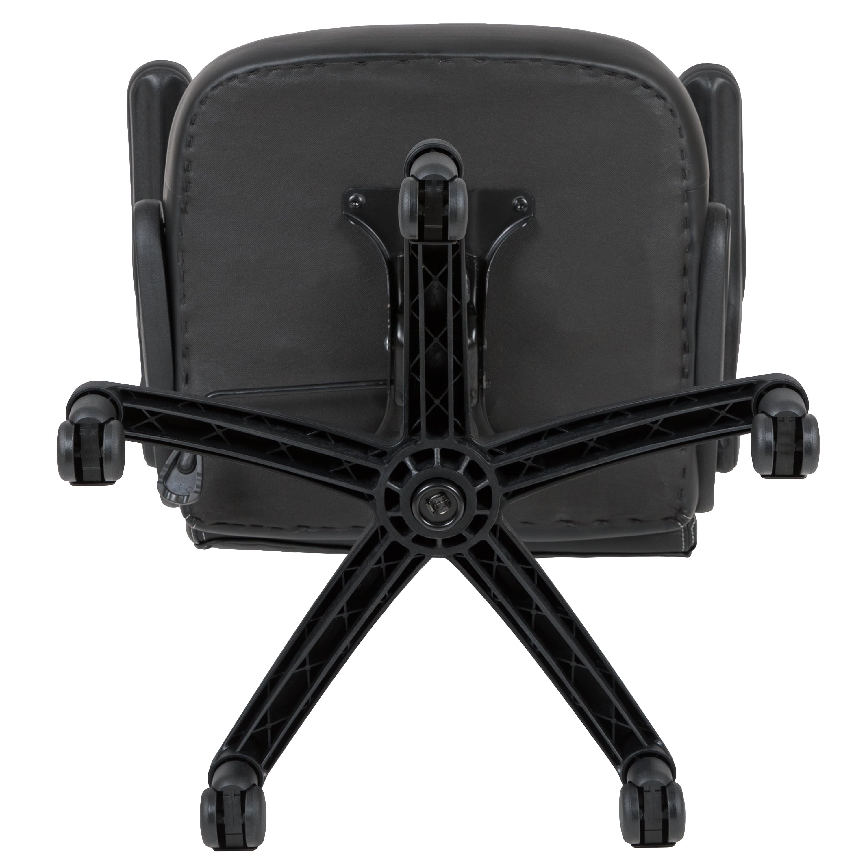 Emma + Oliver Gaming Racing PC Chair with Flip-up Arms, Black LeatherSoft