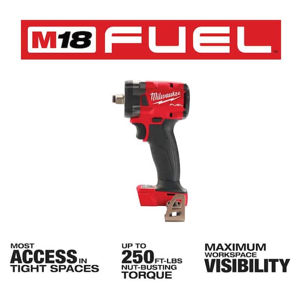 M18 FUEL GEN-3 18V Lithium-Ion Brushless Cordless 1/2 in. Compact Impact Wrench with Friction Ring (Tool-Only)