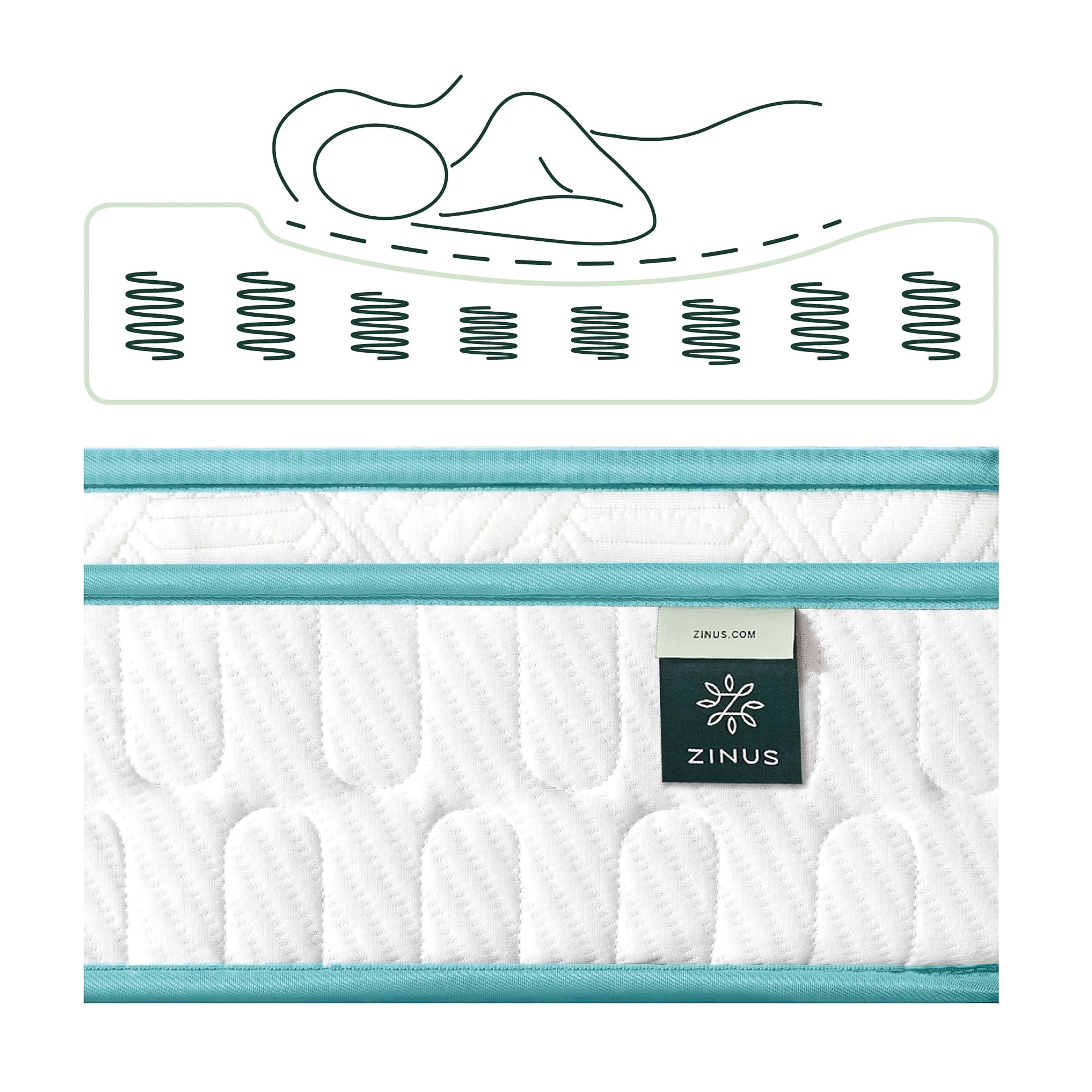 Zinus Green Tea Infused Euro Top 8