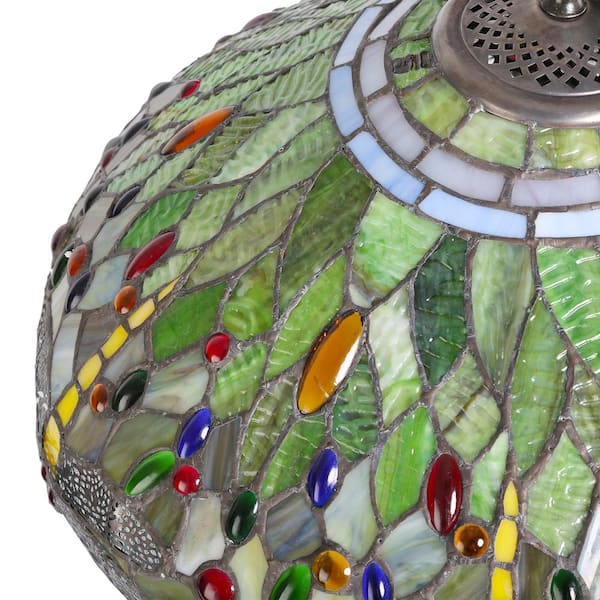 Tiffany Dragonfly 25 in. Bronze Table Lamp with Lit Base