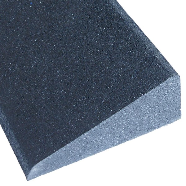 Eco-Safety 3 in. T x 6 in. W x 19.5 in. L Coal Commercial Interlocking Rubber Flooring Ramp (1-Pack)