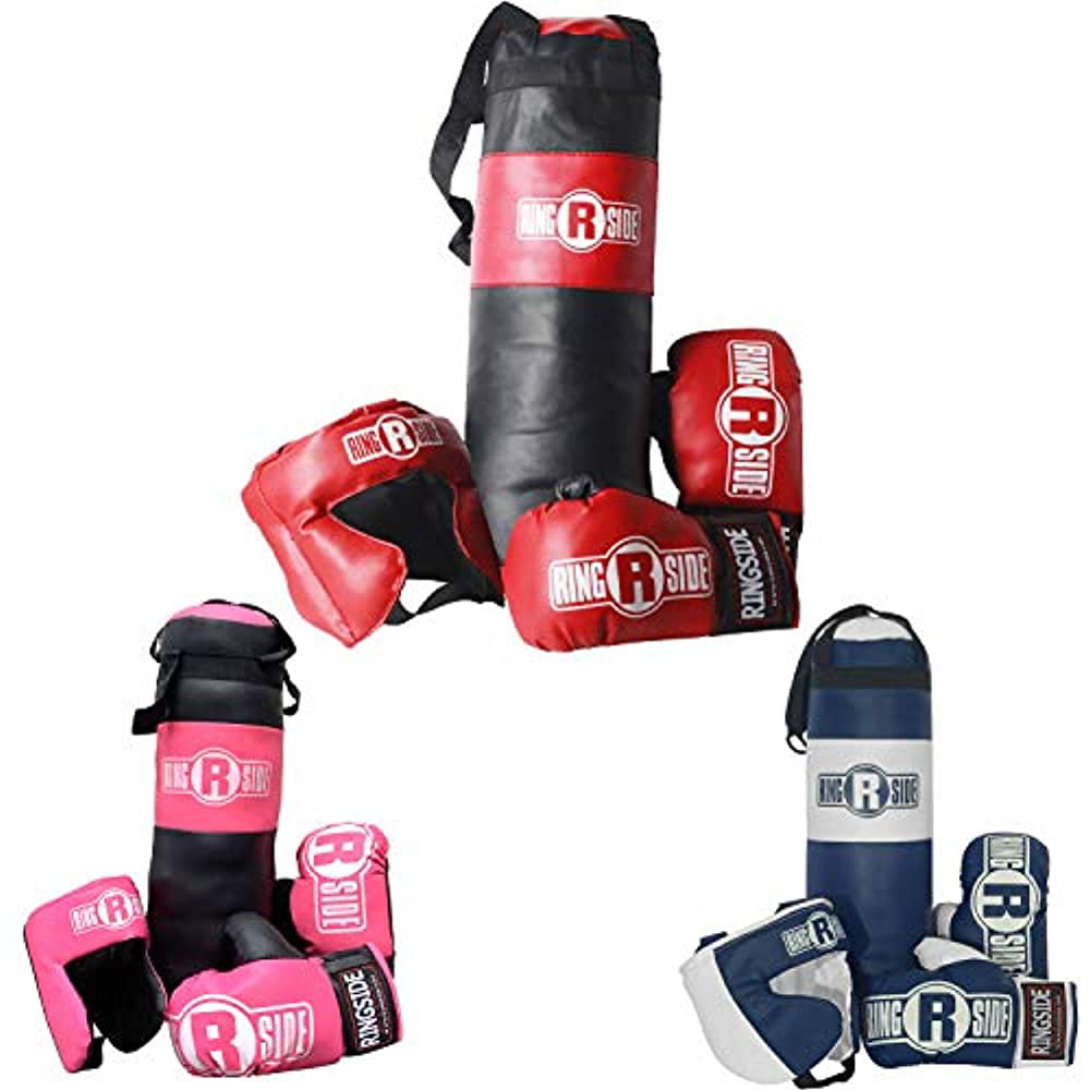 Ringside Kids Boxing Set with Mini Heavy Bag, Gloves and Headgear, Royal Blue