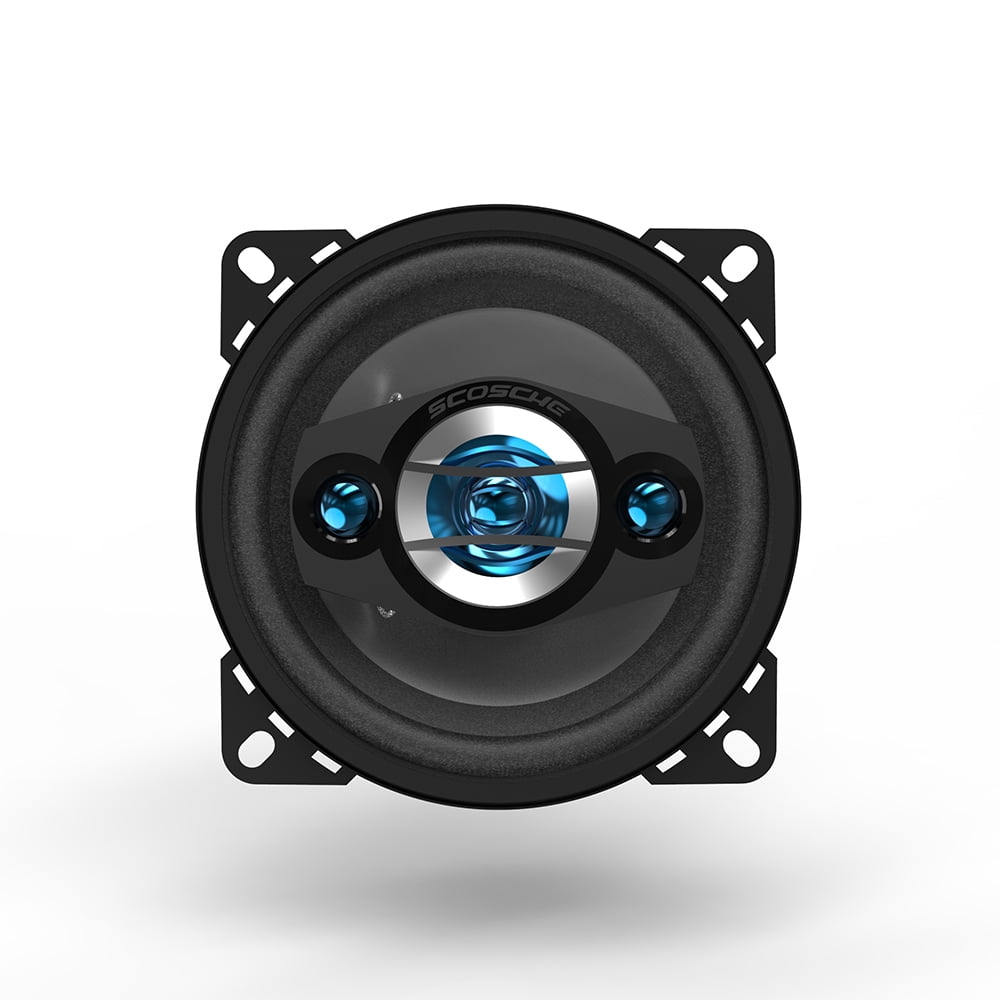 Scosche Hd4004sd Hd 4 in. 4-Way Coaxial 120 Watts Max Car Stereo Speakers, Pair New