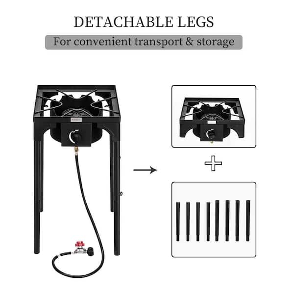 100,000 BTU Single Burner High Pressure Outdoor Camping Burner, Propane Gas Stove