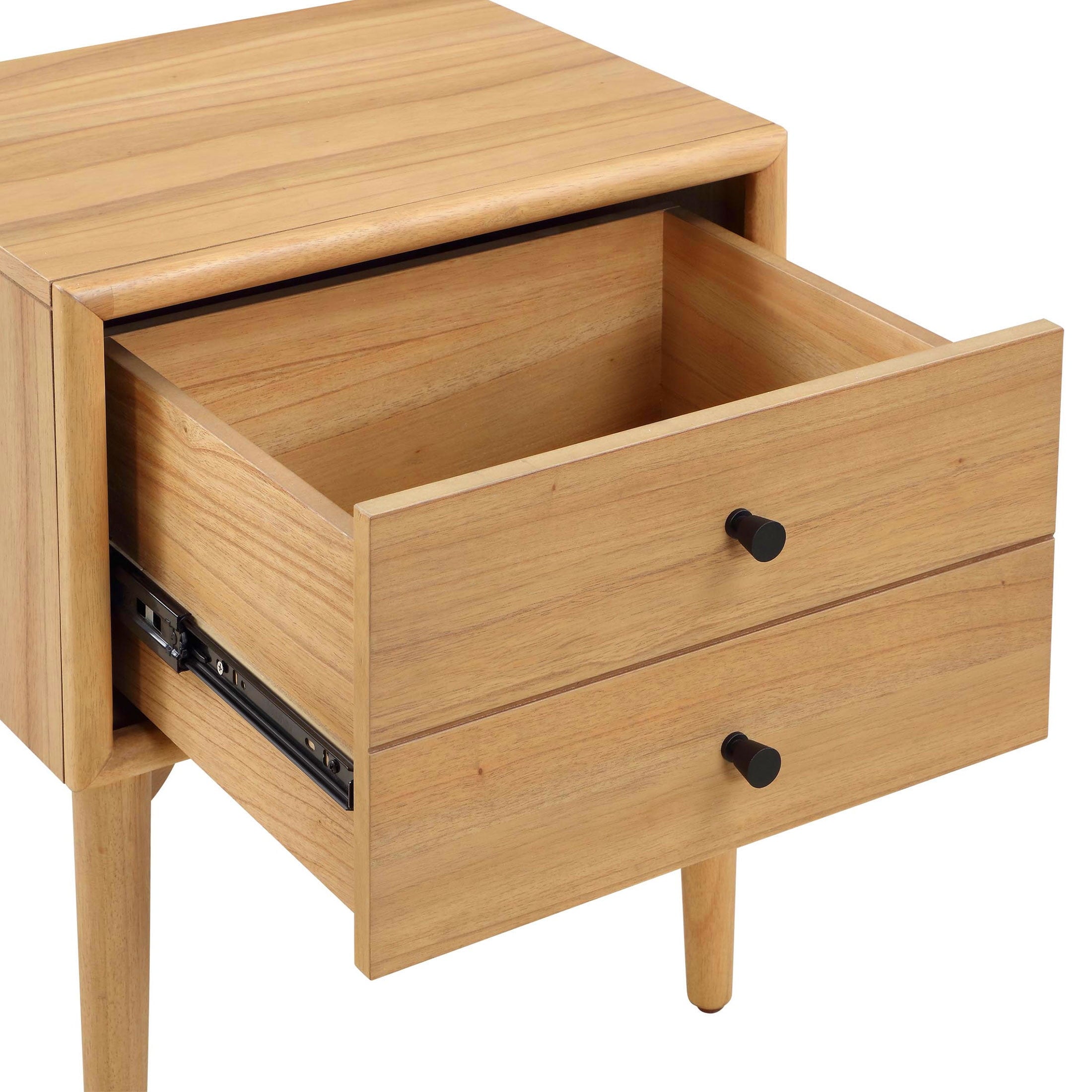 Better Homes & Gardens Bristol Nightstand with Solid Wood Frame, Natural Oak finish, by Dave & Jenny Marrs