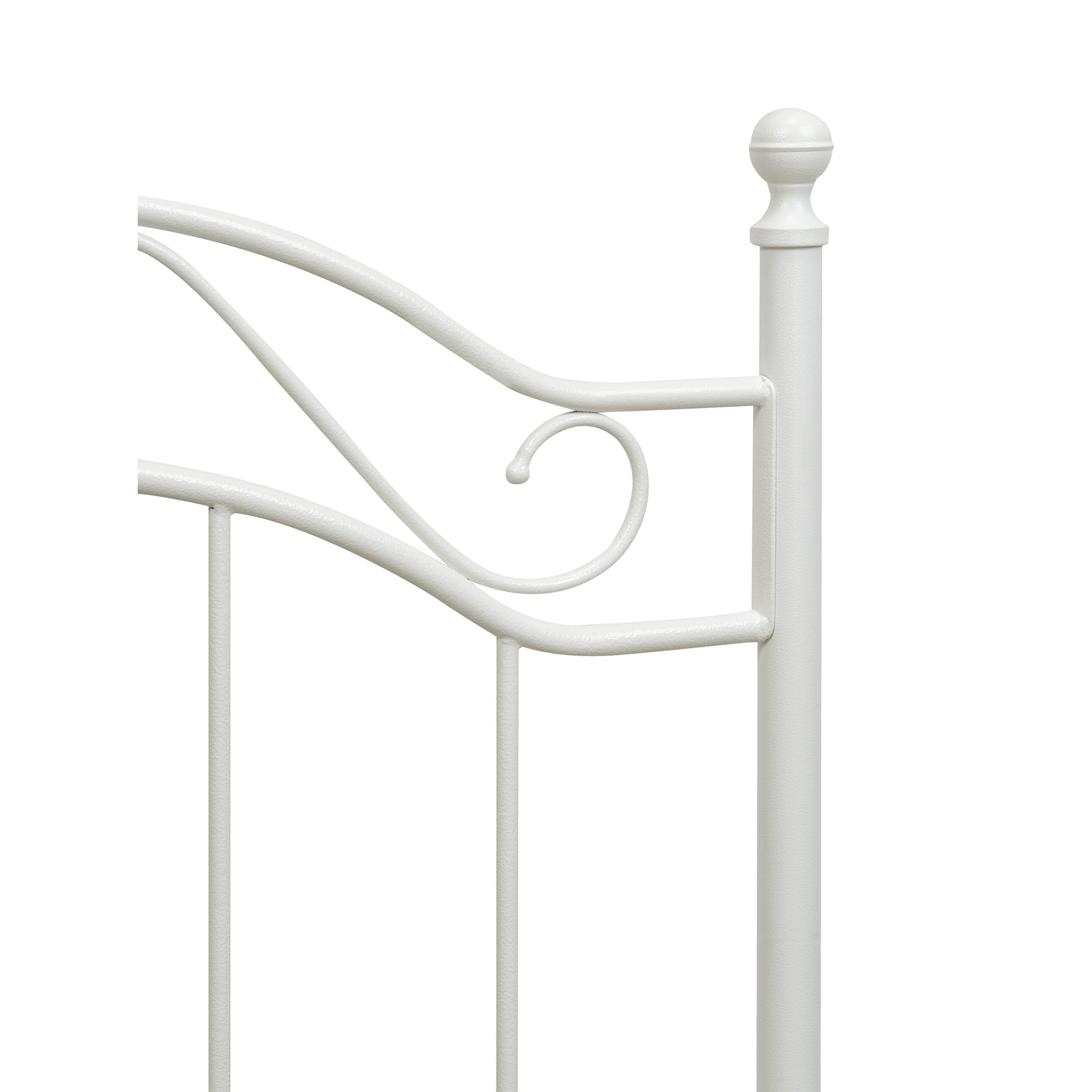 Mainstays Traditional Metal Bed Frame with Headboard and Footboard, Twin, White