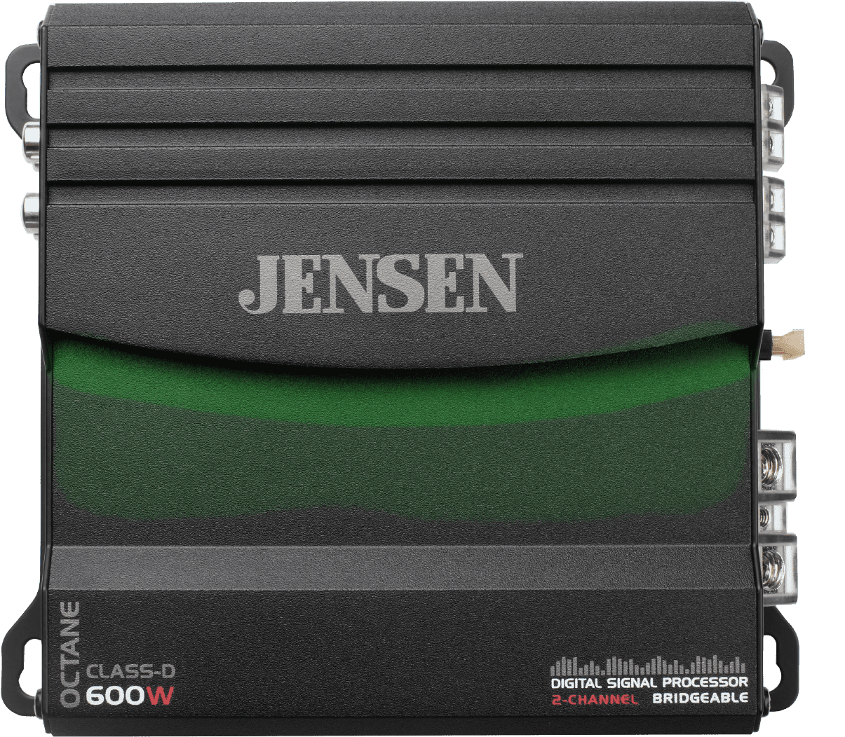 JENSEN XDA92RB Class D 2 Channel Bridgeable Amplifier with 80 Watts x 2 RMS, 600 Watts