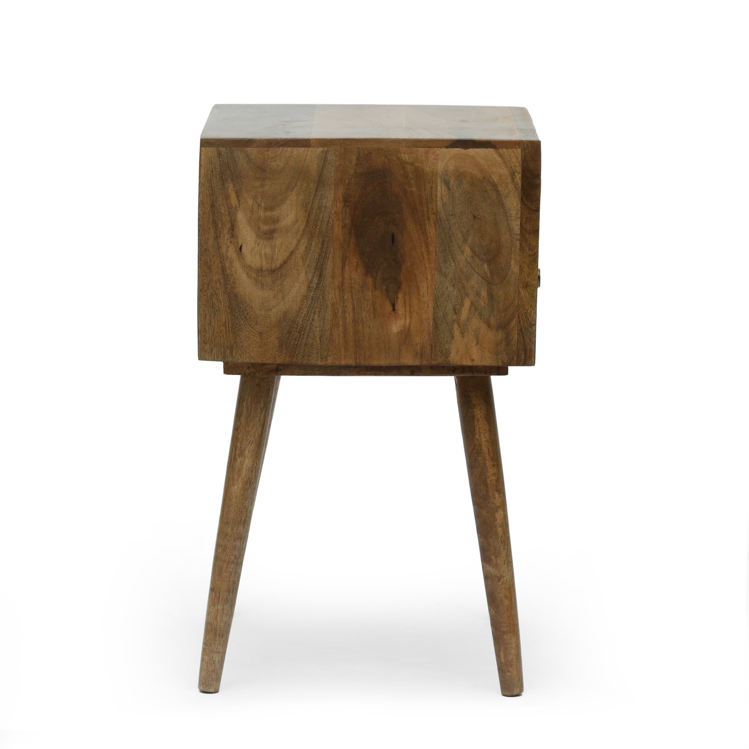 Cohutta Chafin Mid-Century Modern Handcrafted Mango Wood Side Table, Natural