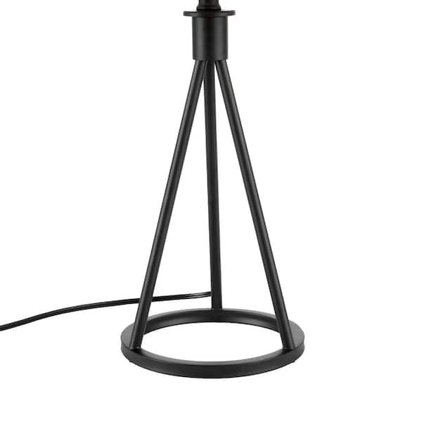 Higgins 23.75 in. Black Tripod Table Lamp with Round Base