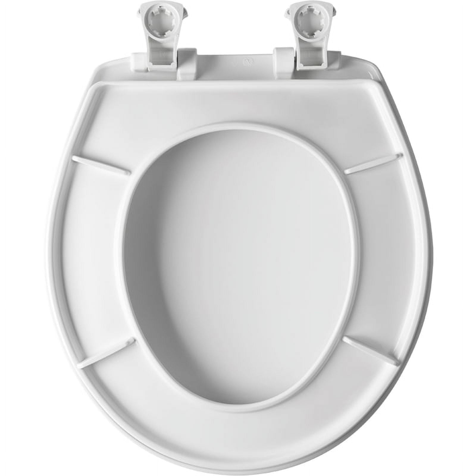 Bemis 7B730EC 000 Round Toilet Seat, Plastic, White