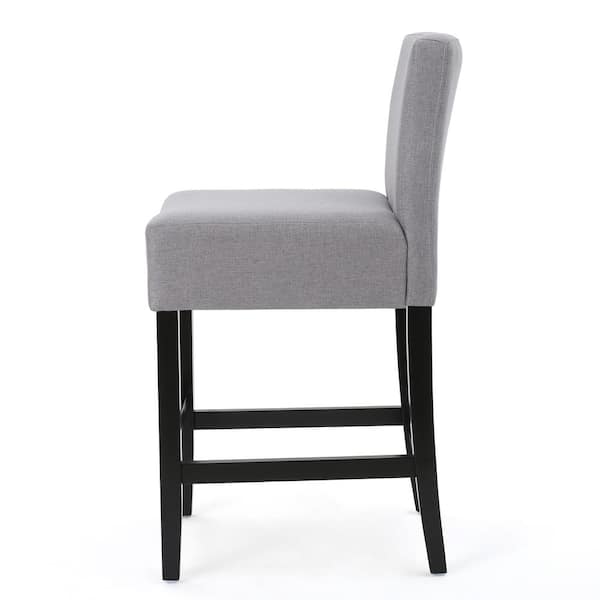 Lopez 26 in. Light Grey Counter Stools (Set of 2)