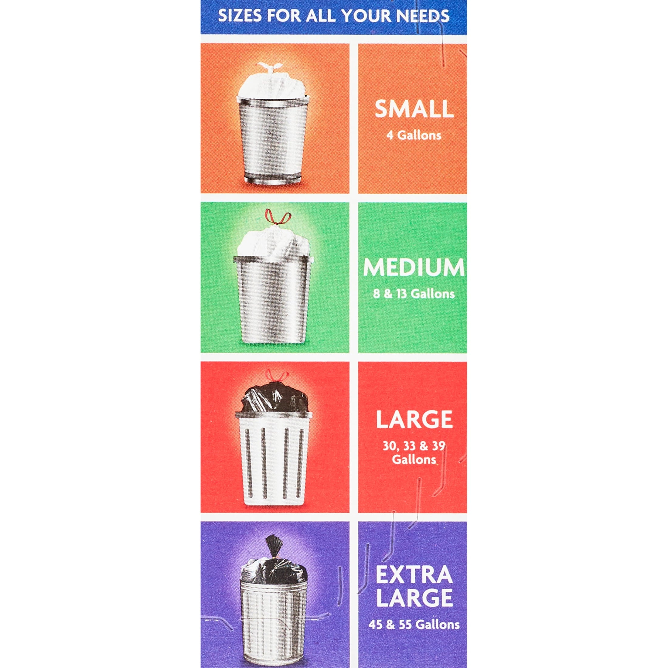 Great Value Small Trash Flap Tie Bags, 4 Gallon, 40 Count