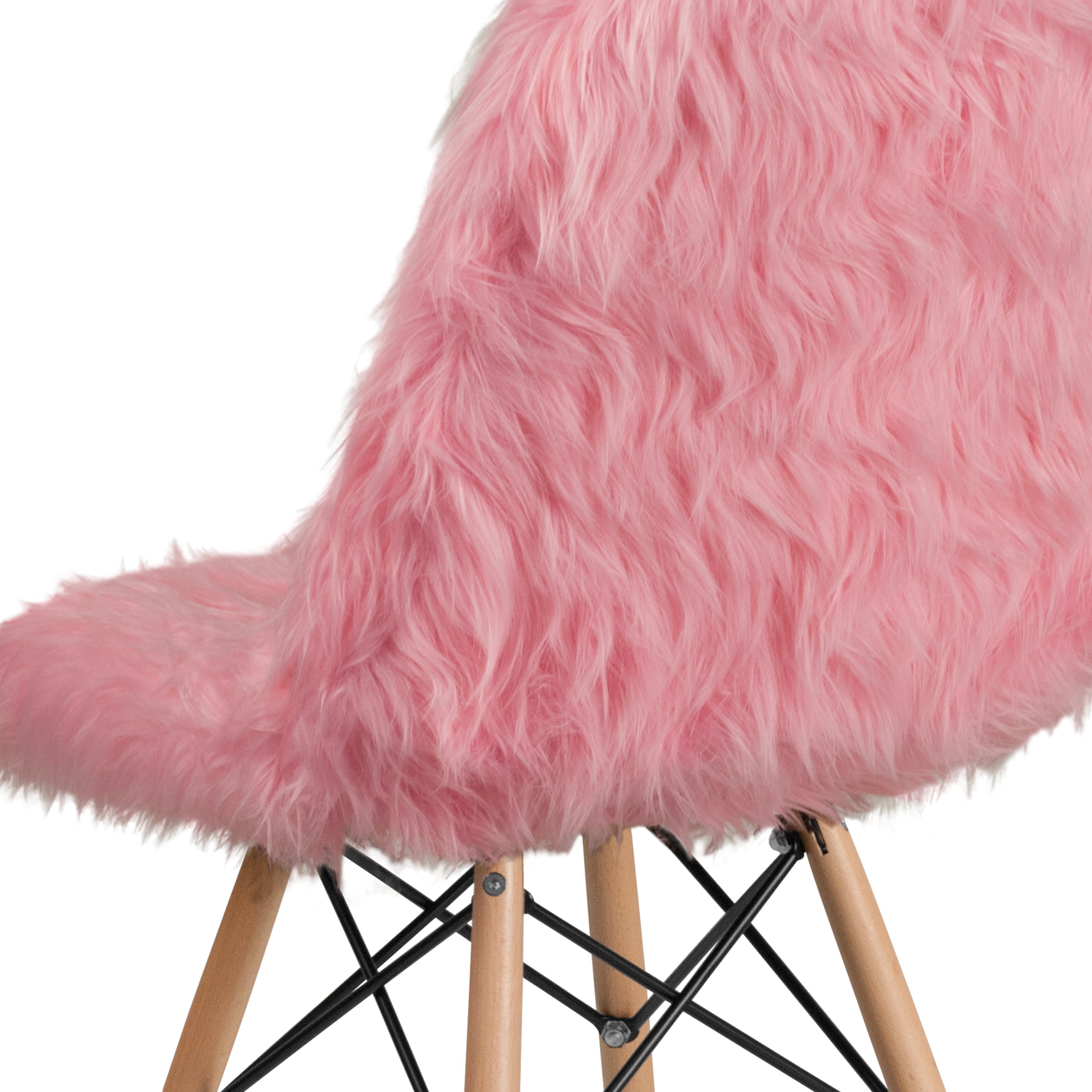 Flash Furniture Shaggy Dog Light Pink Accent Chair