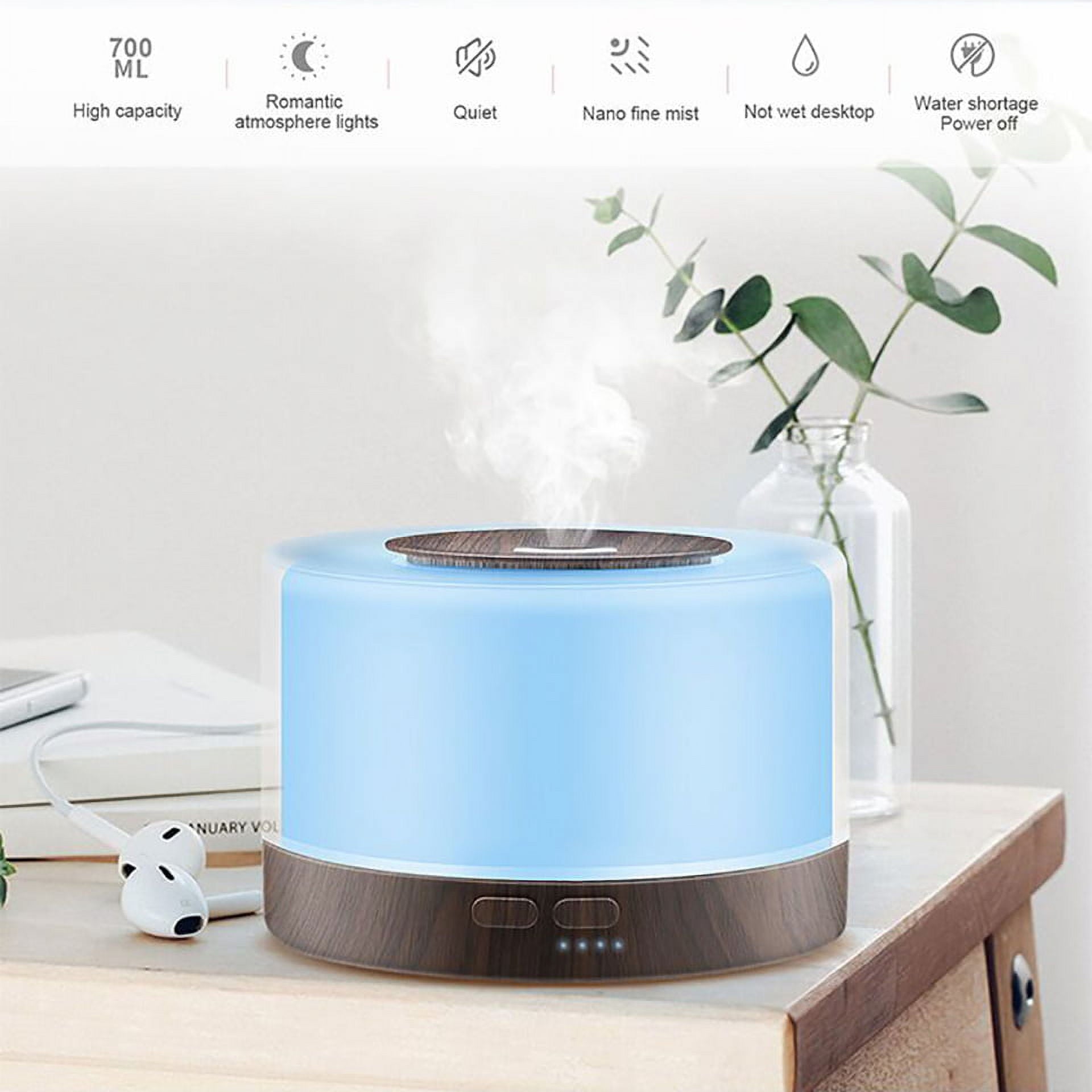 Aromatherapy Essential Oil Diffuser for Room: 500ml Aroma Air Humidifier Remote Control for Home Large & Small Rooms - Ultrasonic Cool Mist Diffusers Oils Vaporizer with Light & Timer Bedroom Office