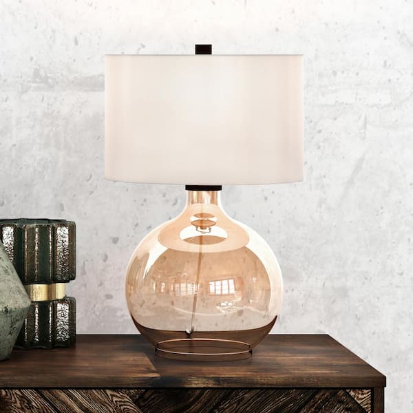 Laelia 24-3/4 in. Gold Luster Glass Table Lamp