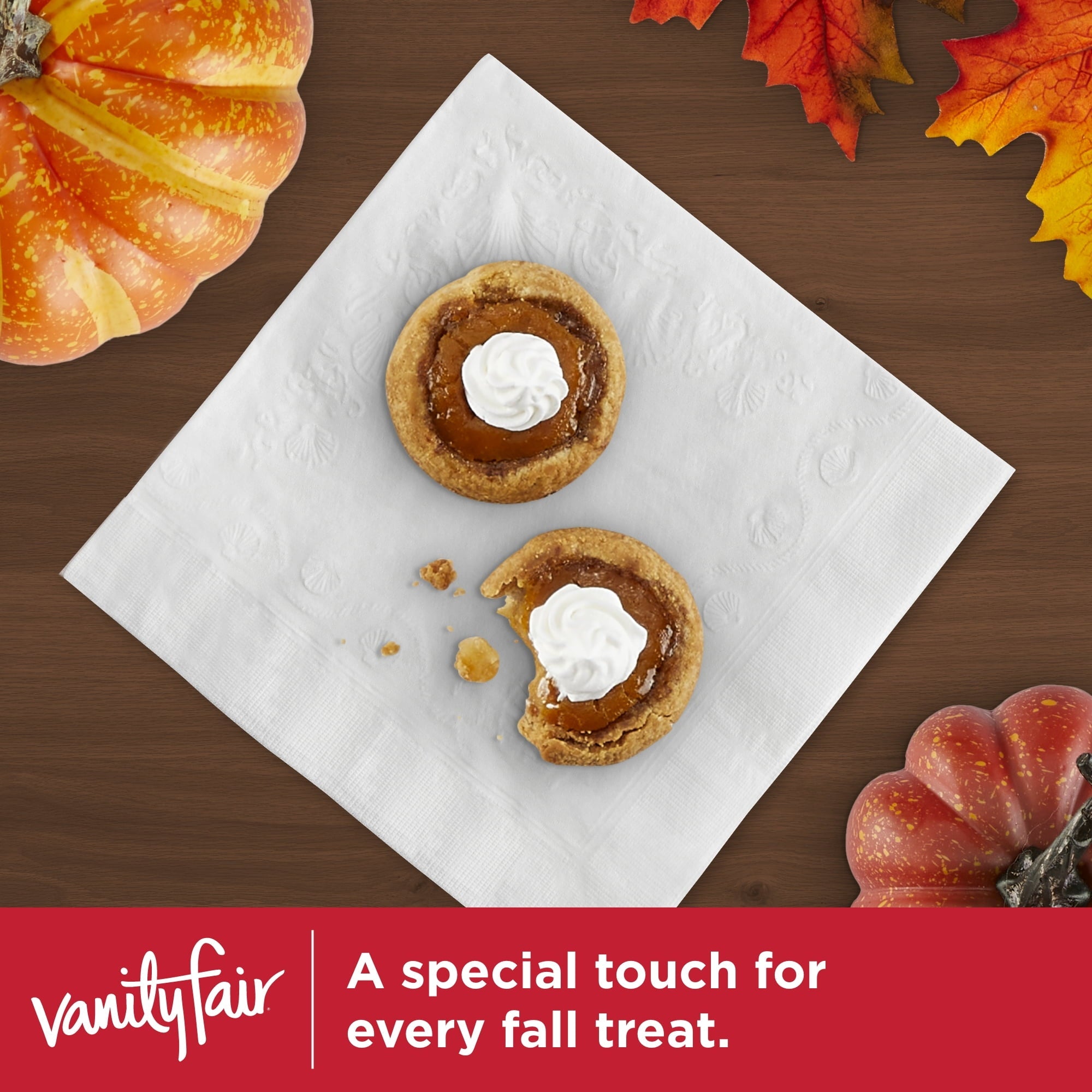 Vanity Fair Everyday Disposable Paper Napkins, White, 300 Count