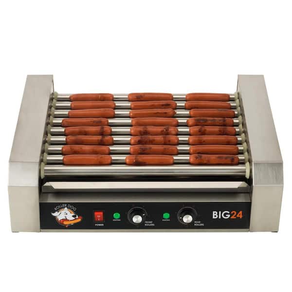 289 sq. in. Stainless Steel Hot Dog Roller Grill